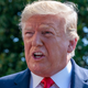 White supremacist Santa Claus, Donald Trump, at the White House on August 9, 2019
